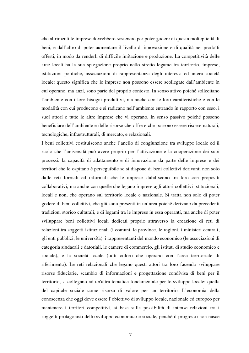 Anteprima della tesi: Università e Sviluppo Locale: il caso del Polo Universitario ''Città di Prato'', Pagina 3