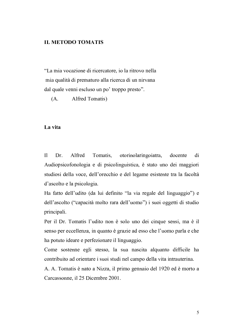 Anteprima della tesi: Il metodo Tomatis: embriogenesi dell'organo dell'udito e delle basi del linguaggio, Pagina 3
