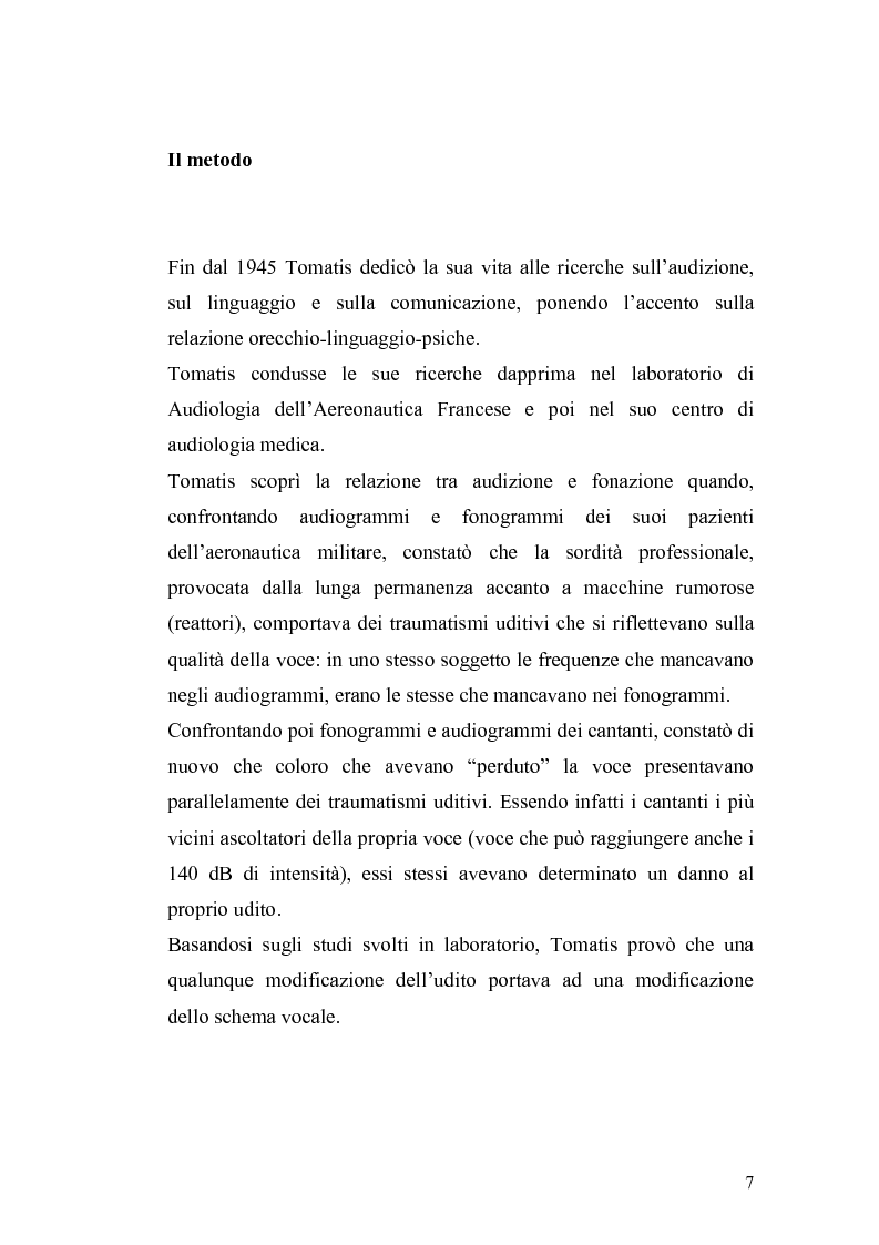 Anteprima della tesi: Il metodo Tomatis: embriogenesi dell'organo dell'udito e delle basi del linguaggio, Pagina 5