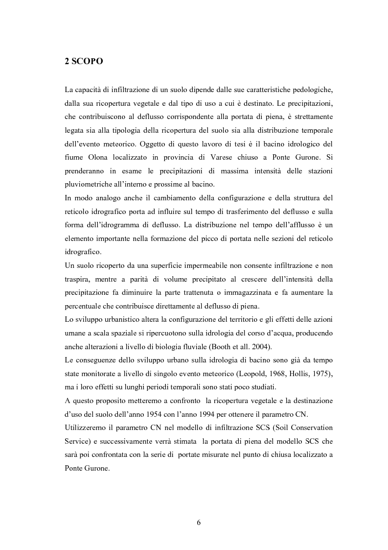 Anteprima della tesi: Il cambiamento di copertura del suolo e del clima sulla risposta idrologica del bacino dell’Olona, Pagina 4