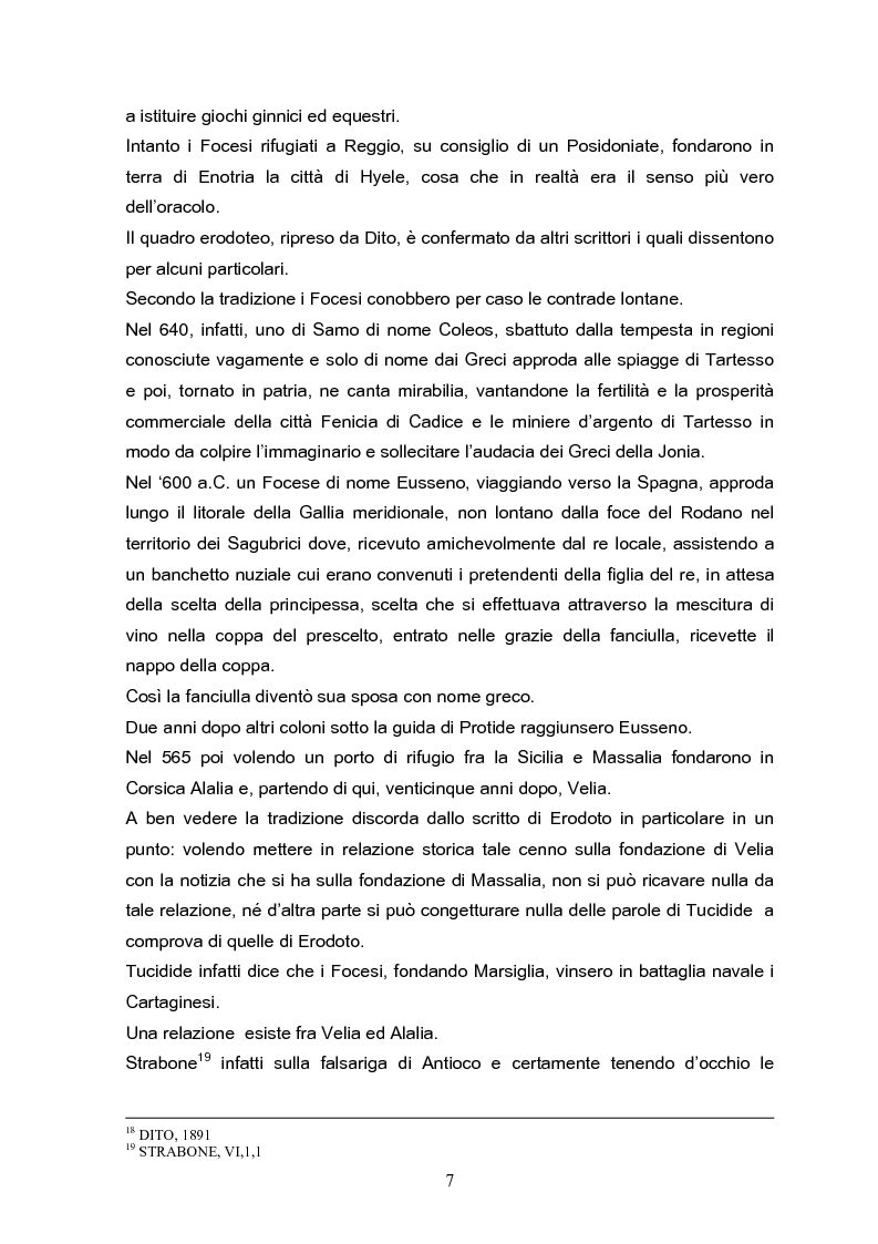 Anteprima della tesi: Velia: un secolo di ricerche, Pagina 7