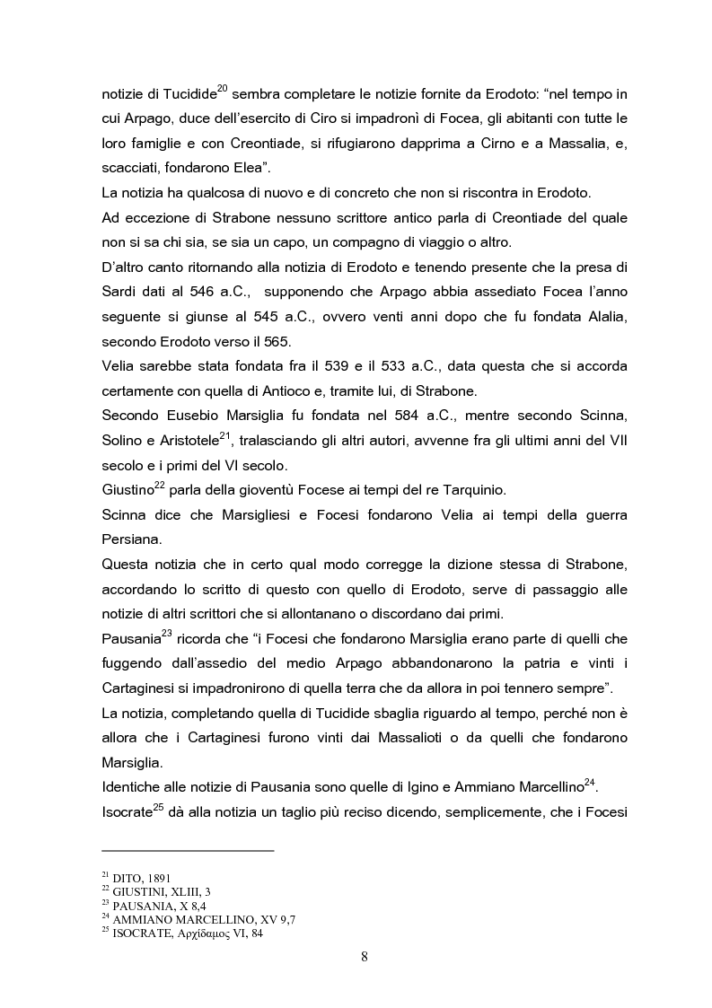 Anteprima della tesi: Velia: un secolo di ricerche, Pagina 8
