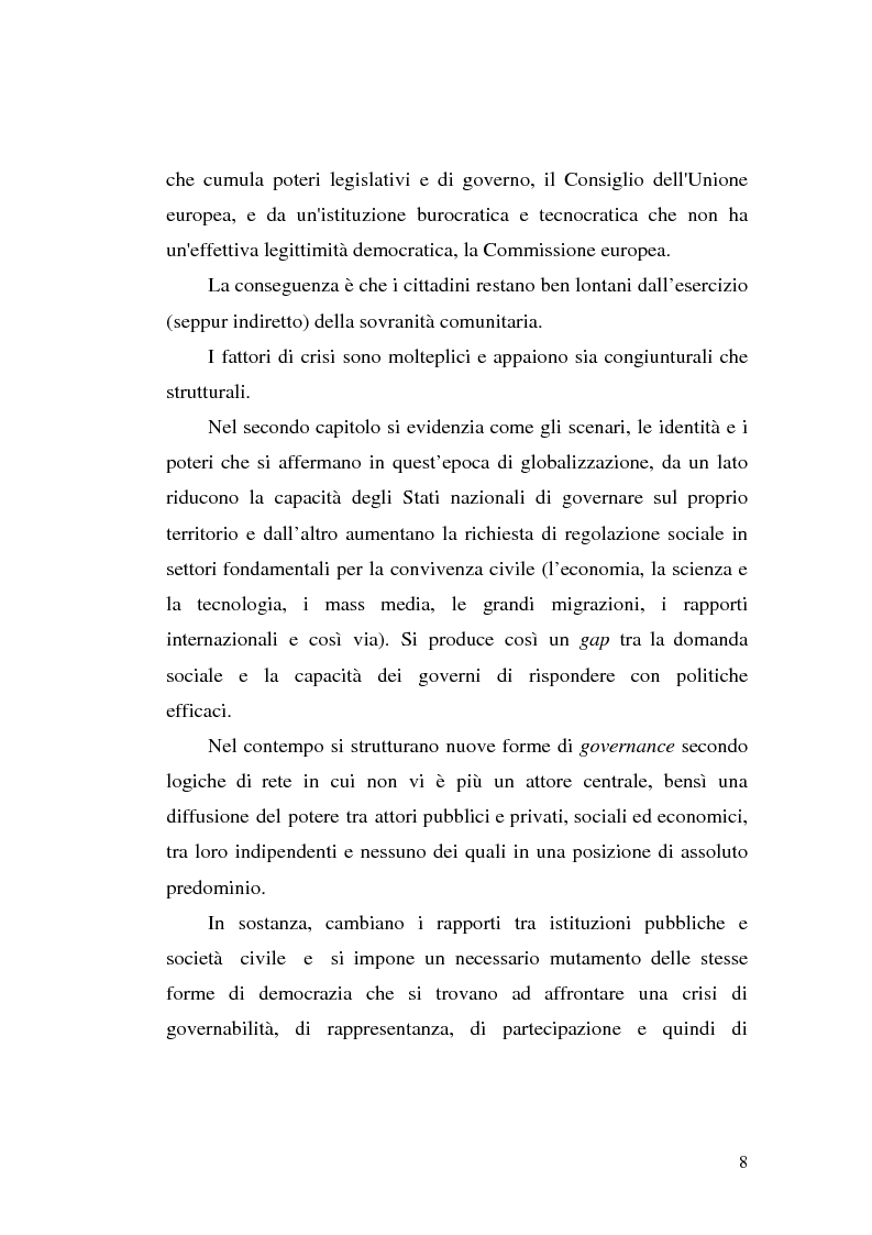 Anteprima della tesi: Tra governance globale ed europea: Gli effetti sullo Stato costituzionale democratico, Pagina 3