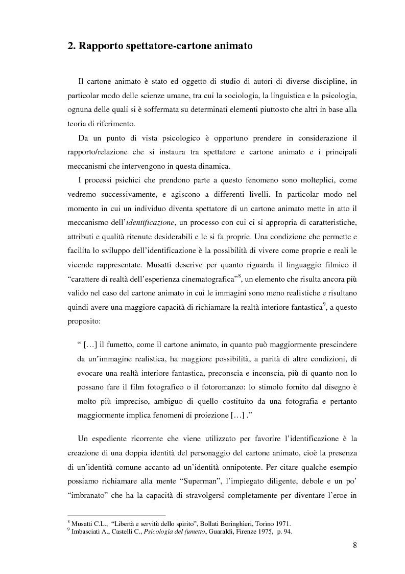 Anteprima della tesi: Il cartone animato: un approccio psicodinamico, Pagina 6