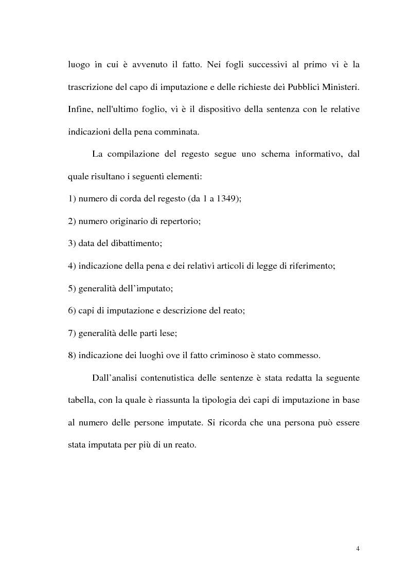 Anteprima della tesi: Processi e reati a Cosenza nella Grande Guerra: 1915-1918 - Regesti delle Sentenze, Pagina 2