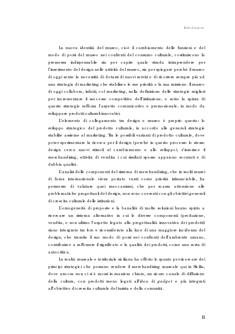 Anteprima della tesi: Design nel museo. Strategie di merchandising, Pagina 2