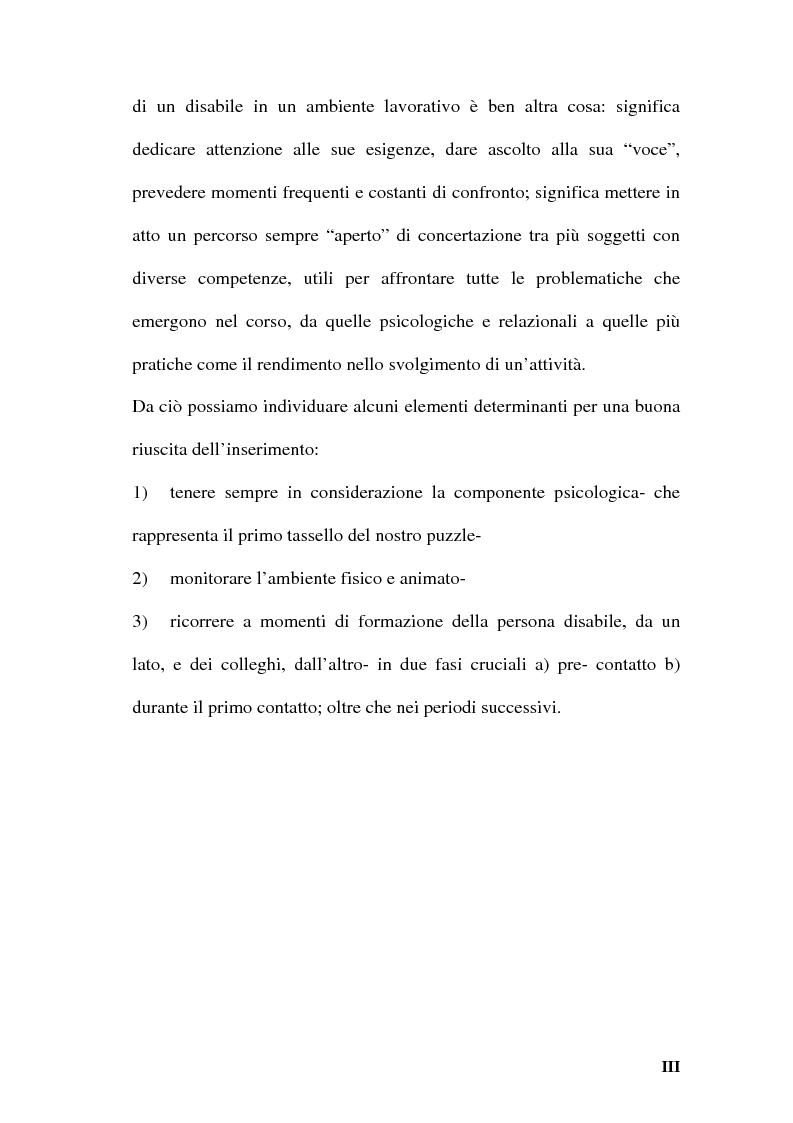 Anteprima della tesi: Disabilità e lavoro: un rapporto difficile, una realtà da affrontare, un diritto da garantire, Pagina 3