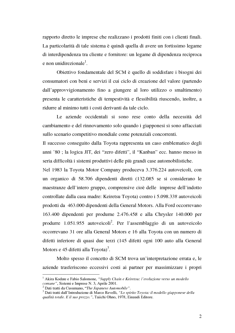 Anteprima della tesi: La logistica a monte: evoluzioni e tendenze. Lo studio di un caso, Pagina 2