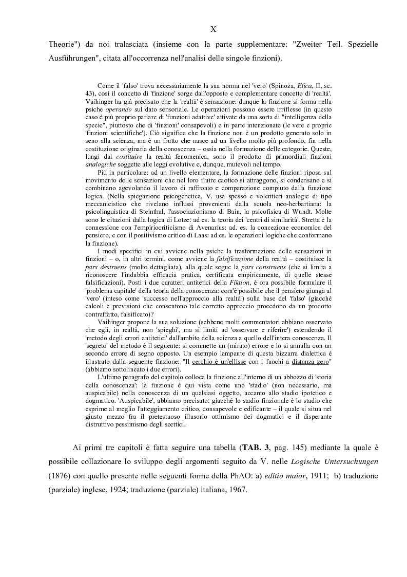 Anteprima della tesi: Hans Vaihinger (1852-1933) e la 'Philosophie des Als Ob'. Studio storico-genetico, critico e bibliografico sulla teoria finzionistica della conoscenza, Pagina 10