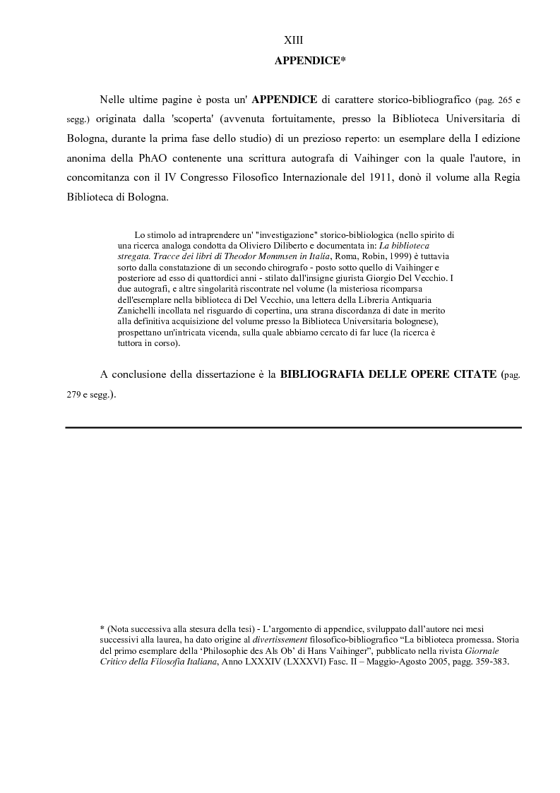 Anteprima della tesi: Hans Vaihinger (1852-1933) e la 'Philosophie des Als Ob'. Studio storico-genetico, critico e bibliografico sulla teoria finzionistica della conoscenza, Pagina 13