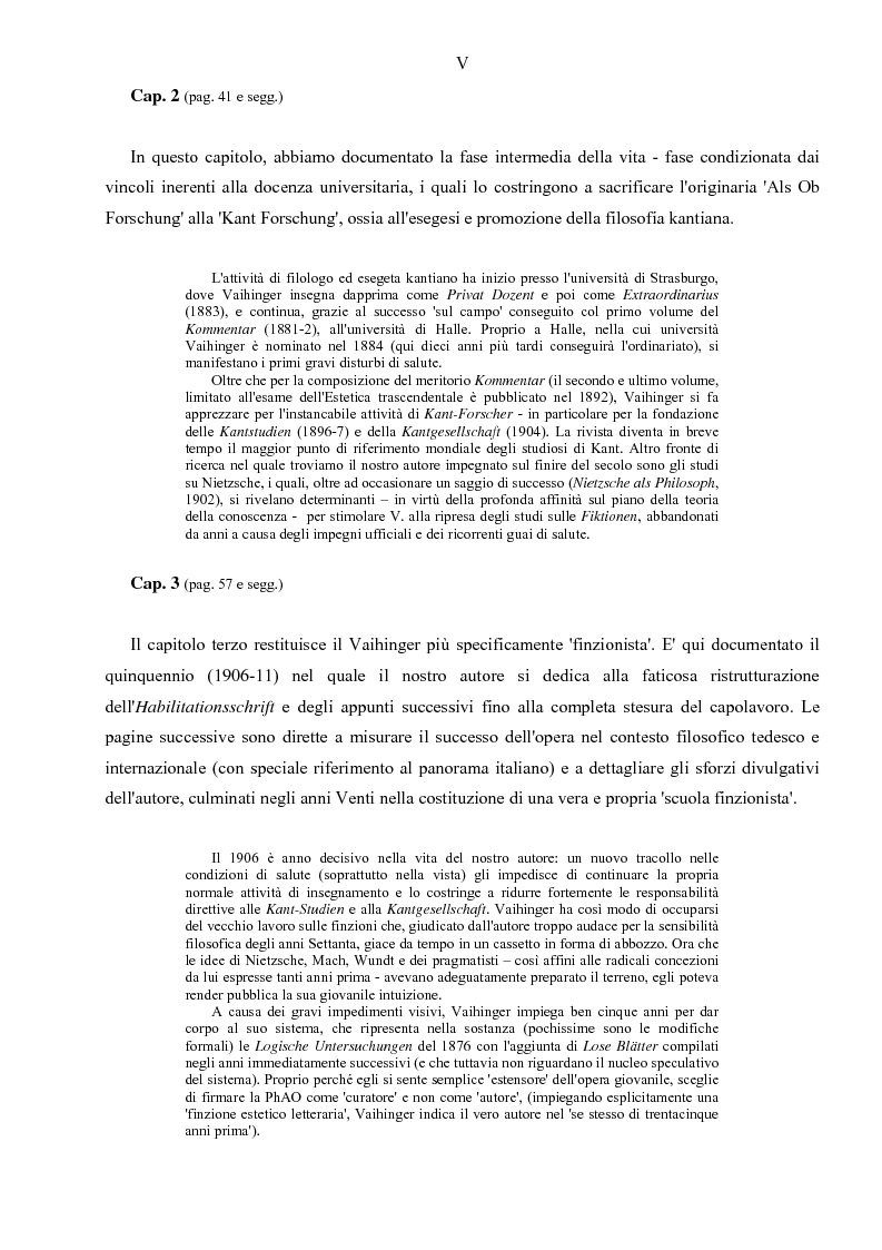 Anteprima della tesi: Hans Vaihinger (1852-1933) e la 'Philosophie des Als Ob'. Studio storico-genetico, critico e bibliografico sulla teoria finzionistica della conoscenza, Pagina 5