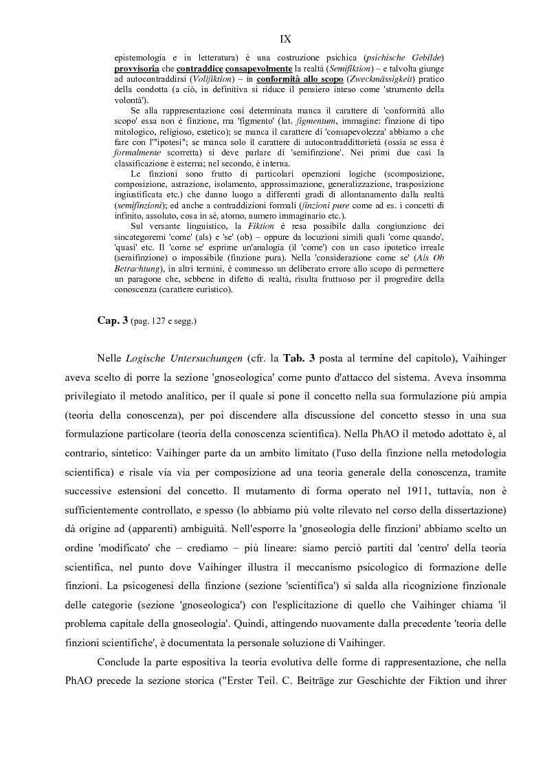 Anteprima della tesi: Hans Vaihinger (1852-1933) e la 'Philosophie des Als Ob'. Studio storico-genetico, critico e bibliografico sulla teoria finzionistica della conoscenza, Pagina 9