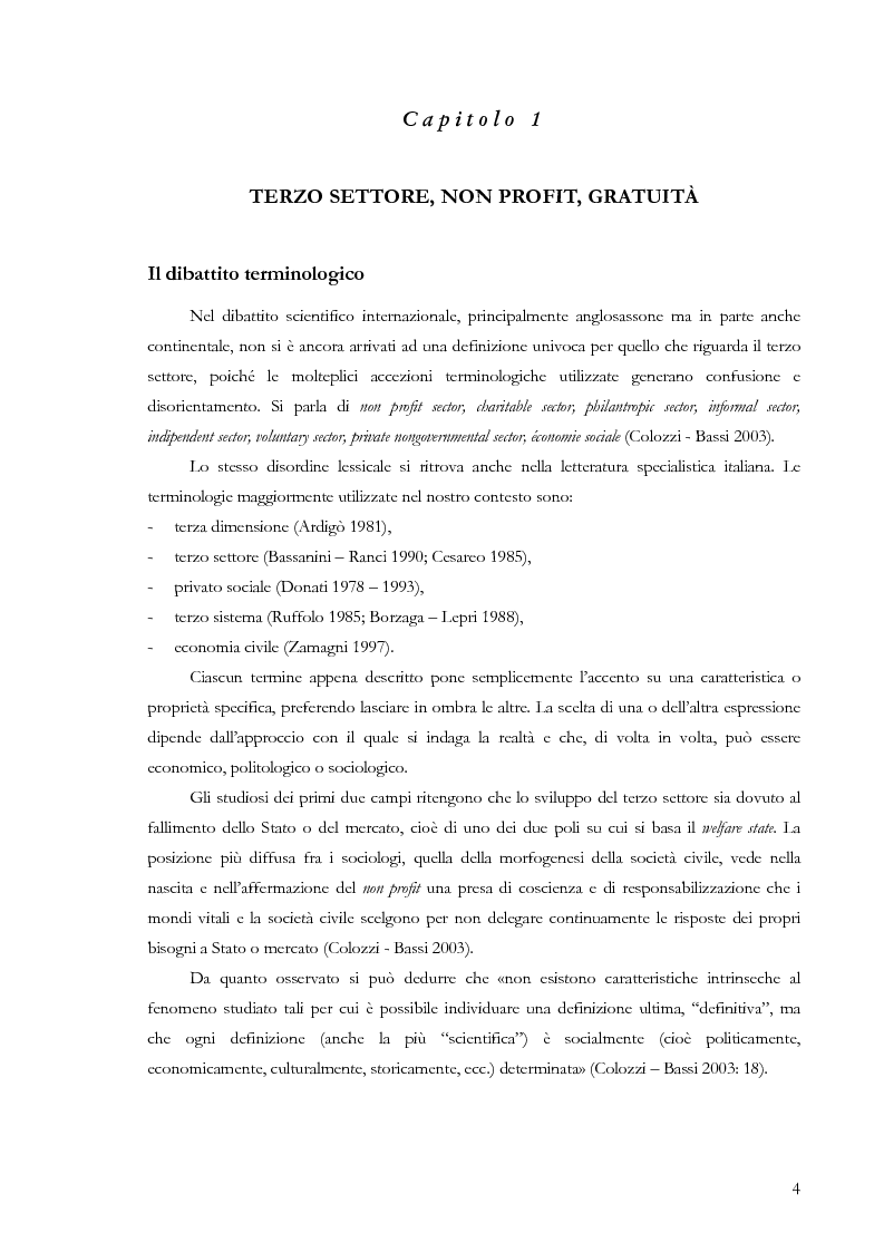Anteprima della tesi: Comunicare la gratuità. Il caso dell'Opera di San Francesco e del Banco Alimentare, Pagina 3