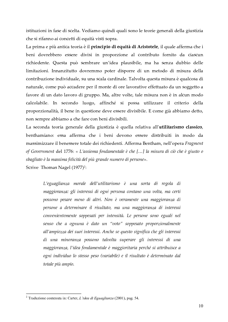 Anteprima della tesi: L'allocazione delle risorse economiche e il problema dell'equità in ambito sanitario: un'indagine sul comportamento del personale medico, Pagina 10