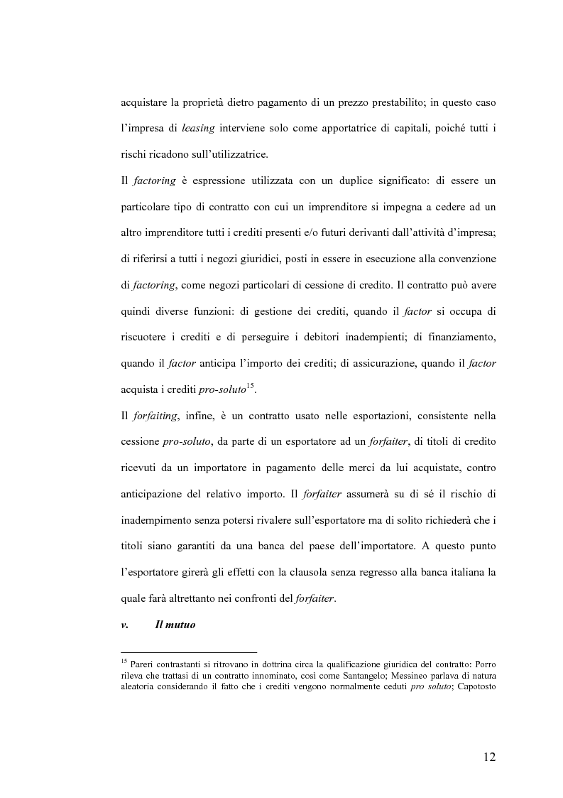 Anteprima della tesi: Il Jus Variandi nei contratti bancari di finanziamento, Pagina 15