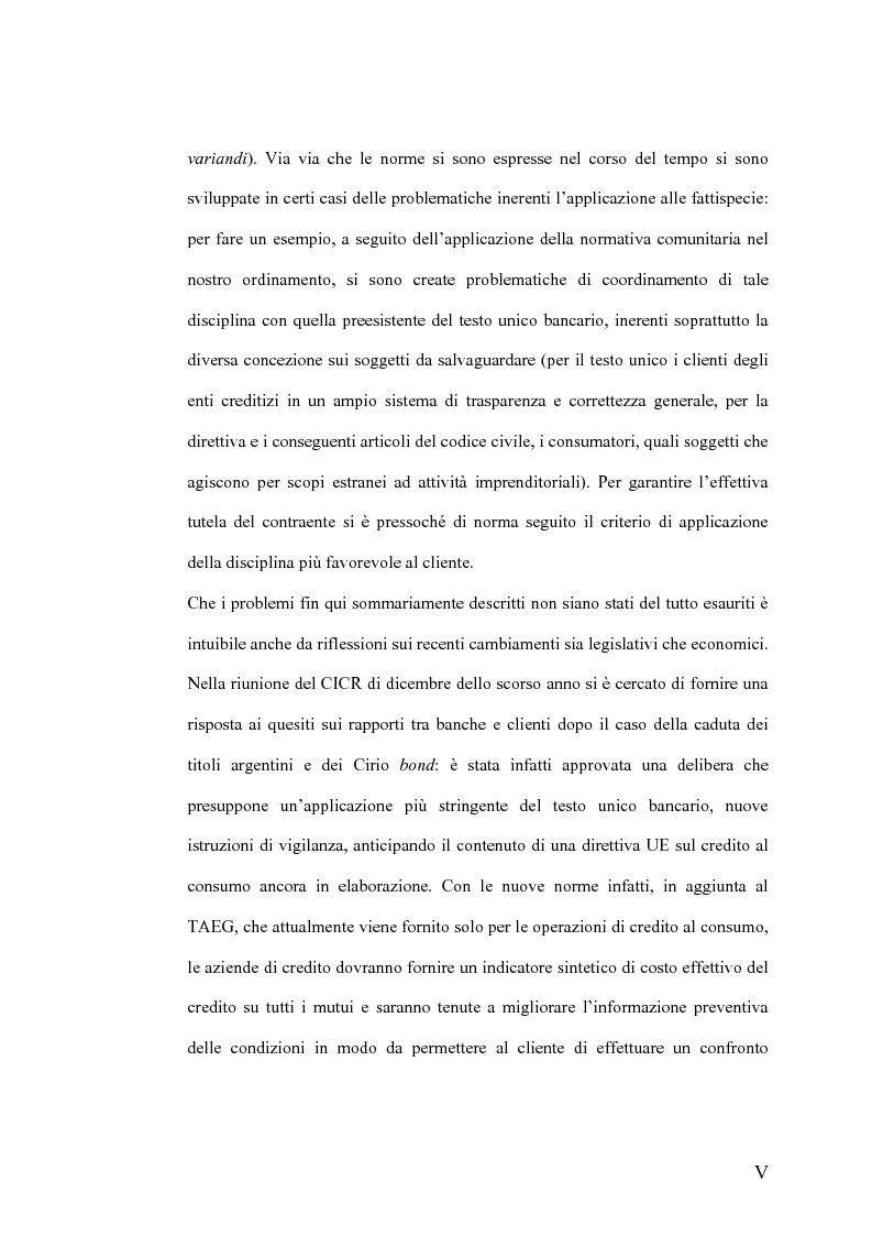 Anteprima della tesi: Il Jus Variandi nei contratti bancari di finanziamento, Pagina 2