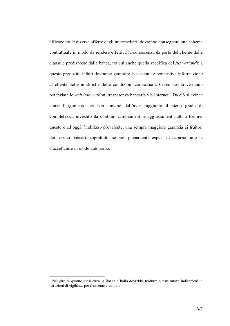 Anteprima della tesi: Il Jus Variandi nei contratti bancari di finanziamento, Pagina 3