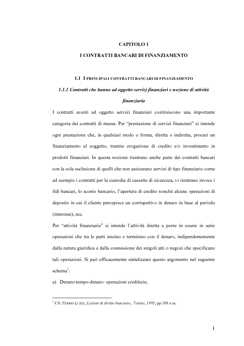 Anteprima della tesi: Il Jus Variandi nei contratti bancari di finanziamento, Pagina 4