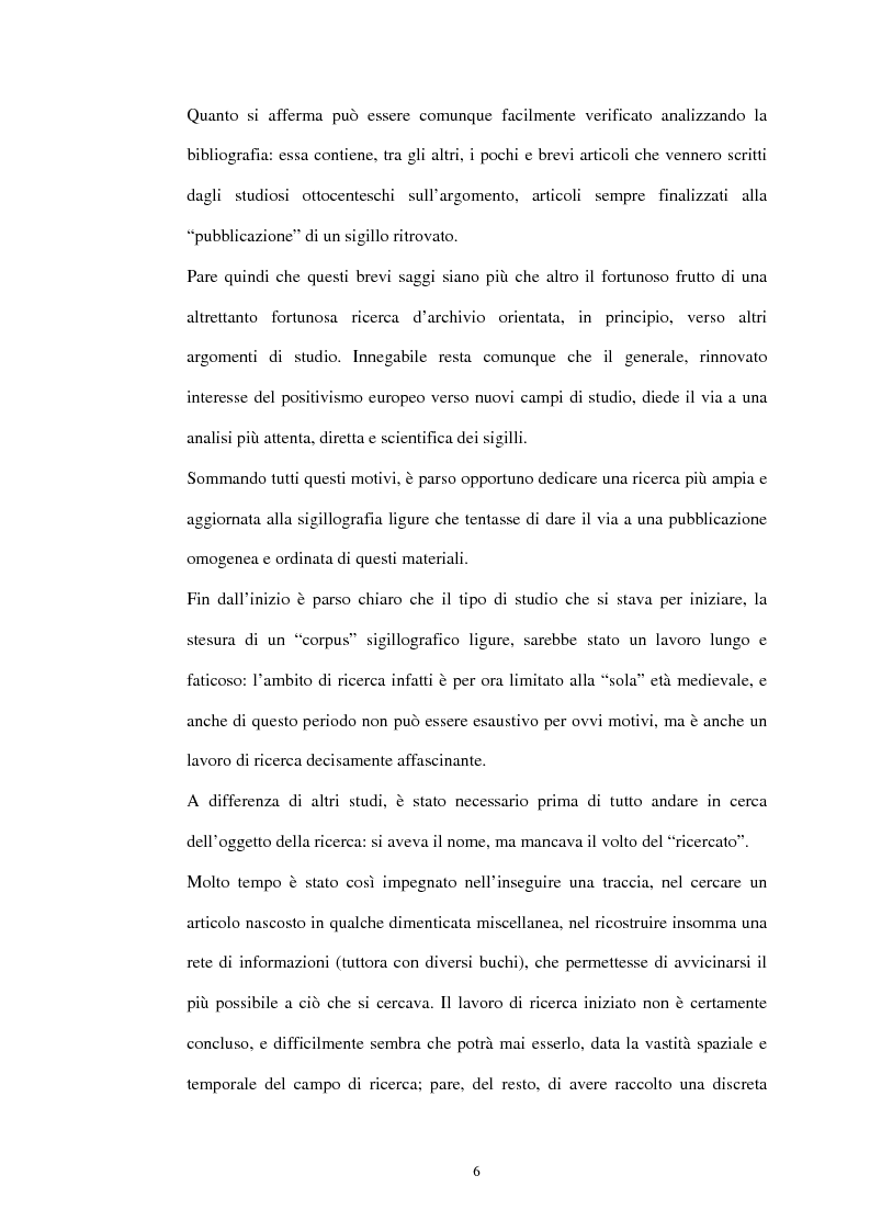 Anteprima della tesi: Sigillografia e sfragistica ligure medievale: indagini e proposte, Pagina 3