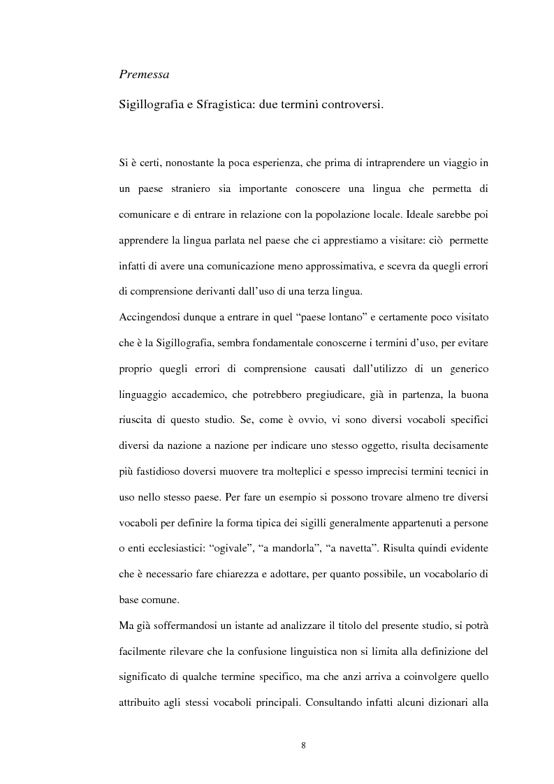 Anteprima della tesi: Sigillografia e sfragistica ligure medievale: indagini e proposte, Pagina 5