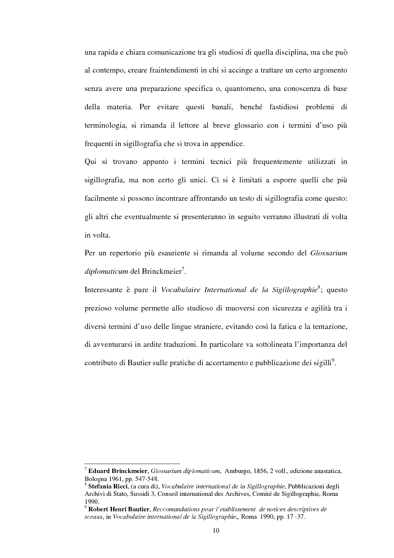 Anteprima della tesi: Sigillografia e sfragistica ligure medievale: indagini e proposte, Pagina 7