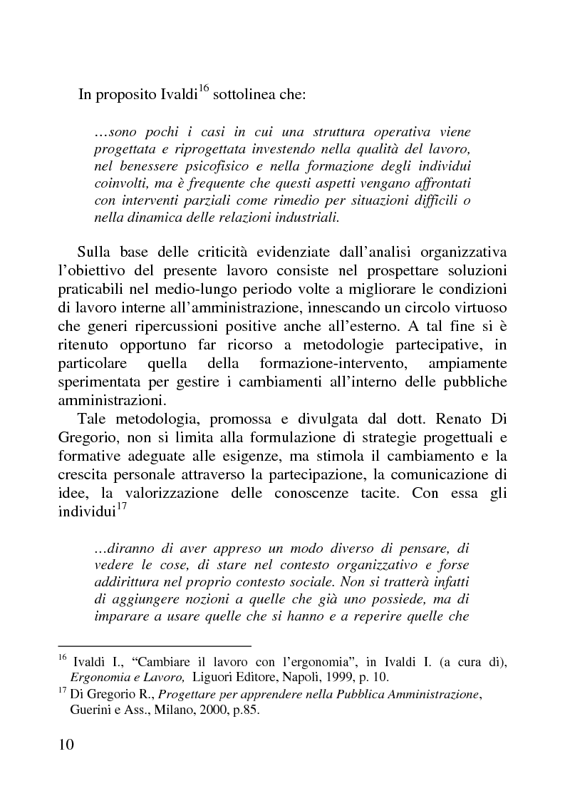 Anteprima della tesi: Benessere organizzativo e progettazione ergonomica: il caso del Comune di Anzio, Pagina 10