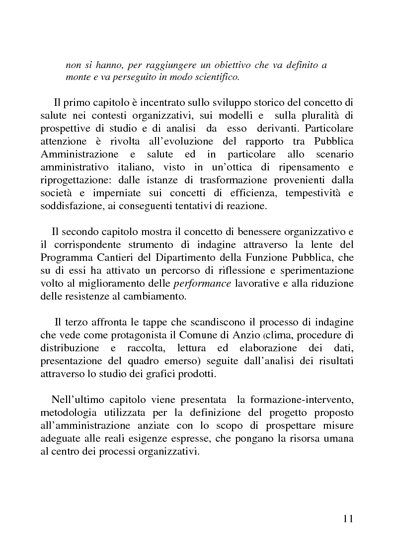Anteprima della tesi: Benessere organizzativo e progettazione ergonomica: il caso del Comune di Anzio, Pagina 11