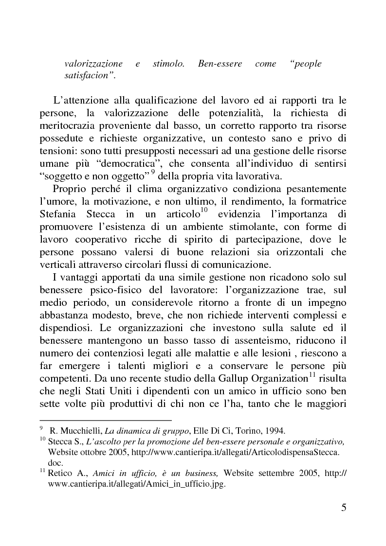 Anteprima della tesi: Benessere organizzativo e progettazione ergonomica: il caso del Comune di Anzio, Pagina 5