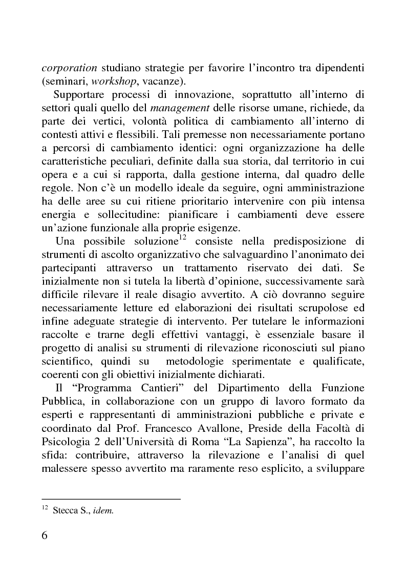 Anteprima della tesi: Benessere organizzativo e progettazione ergonomica: il caso del Comune di Anzio, Pagina 6