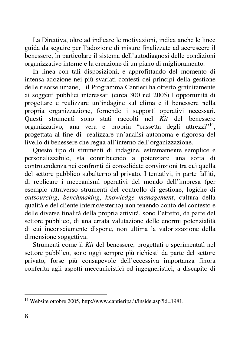 Anteprima della tesi: Benessere organizzativo e progettazione ergonomica: il caso del Comune di Anzio, Pagina 8