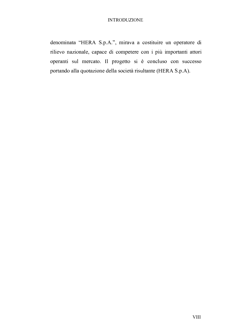 Anteprima della tesi: I conferimenti degli enti locali in attuazione della riforma sui servizi pubblici. La riorganizzazione dei comuni della provincia di Forlì-Cesena, Pagina 4
