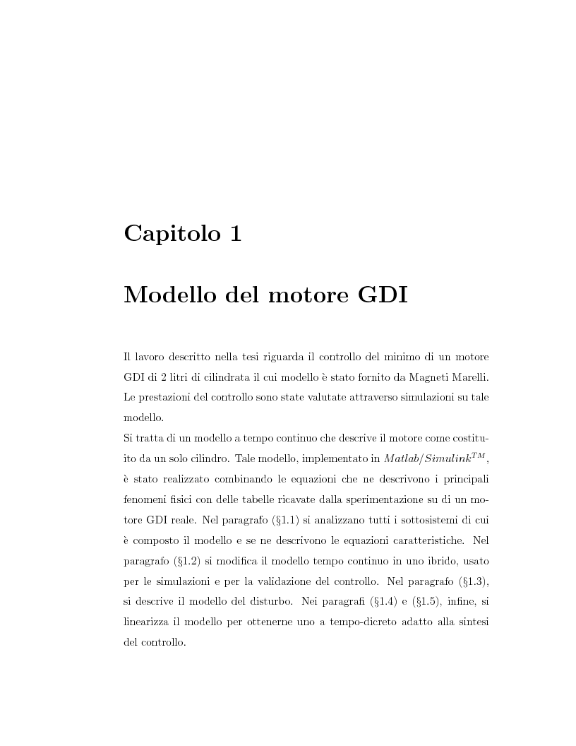 Anteprima della tesi: Minimizzazione dei consumi in motori-benzina ad iniezione diretta: un approccio basato sul controllo predittivo, Pagina 6