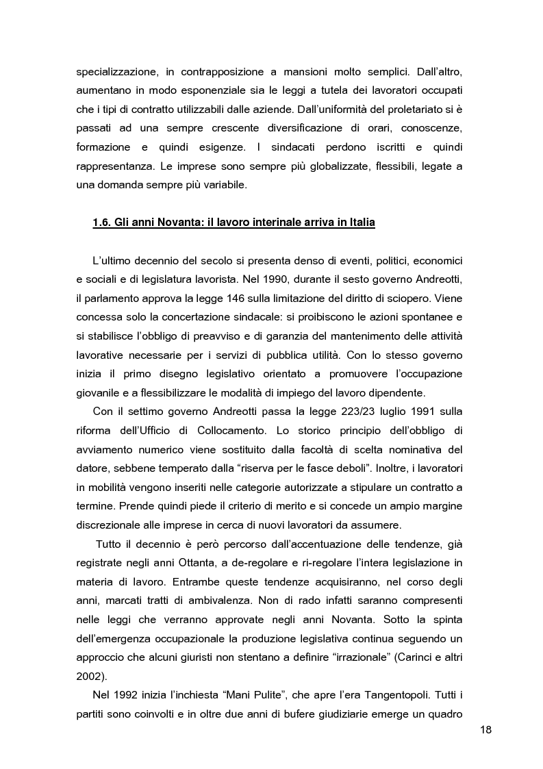 Anteprima della tesi: I lavoratori in prestito: uno studio sui nuovi contratti di lavoro, Pagina 14