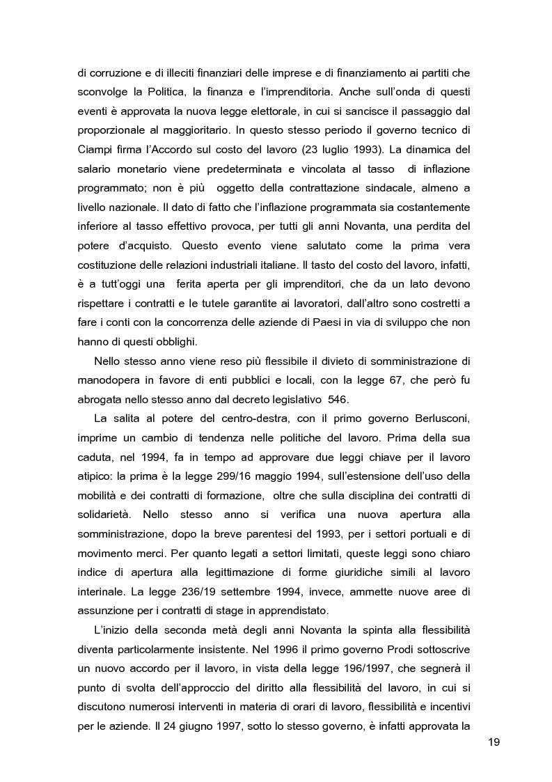 Anteprima della tesi: I lavoratori in prestito: uno studio sui nuovi contratti di lavoro, Pagina 15