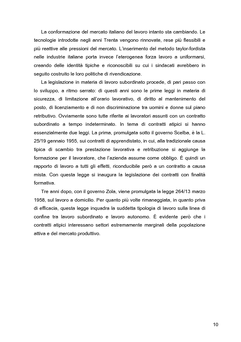 Anteprima della tesi: I lavoratori in prestito: uno studio sui nuovi contratti di lavoro, Pagina 6