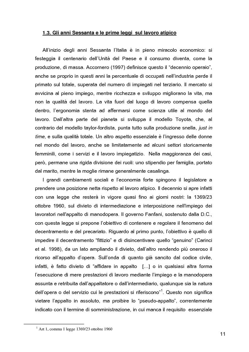 Anteprima della tesi: I lavoratori in prestito: uno studio sui nuovi contratti di lavoro, Pagina 7