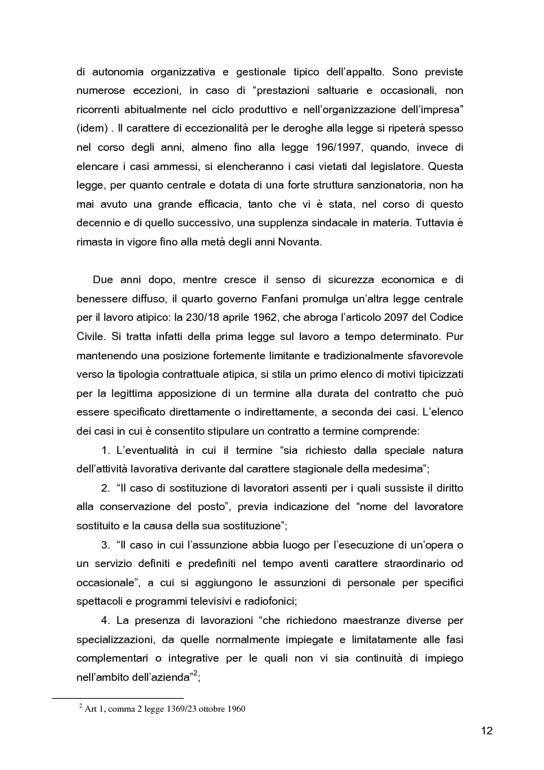 Anteprima della tesi: I lavoratori in prestito: uno studio sui nuovi contratti di lavoro, Pagina 8