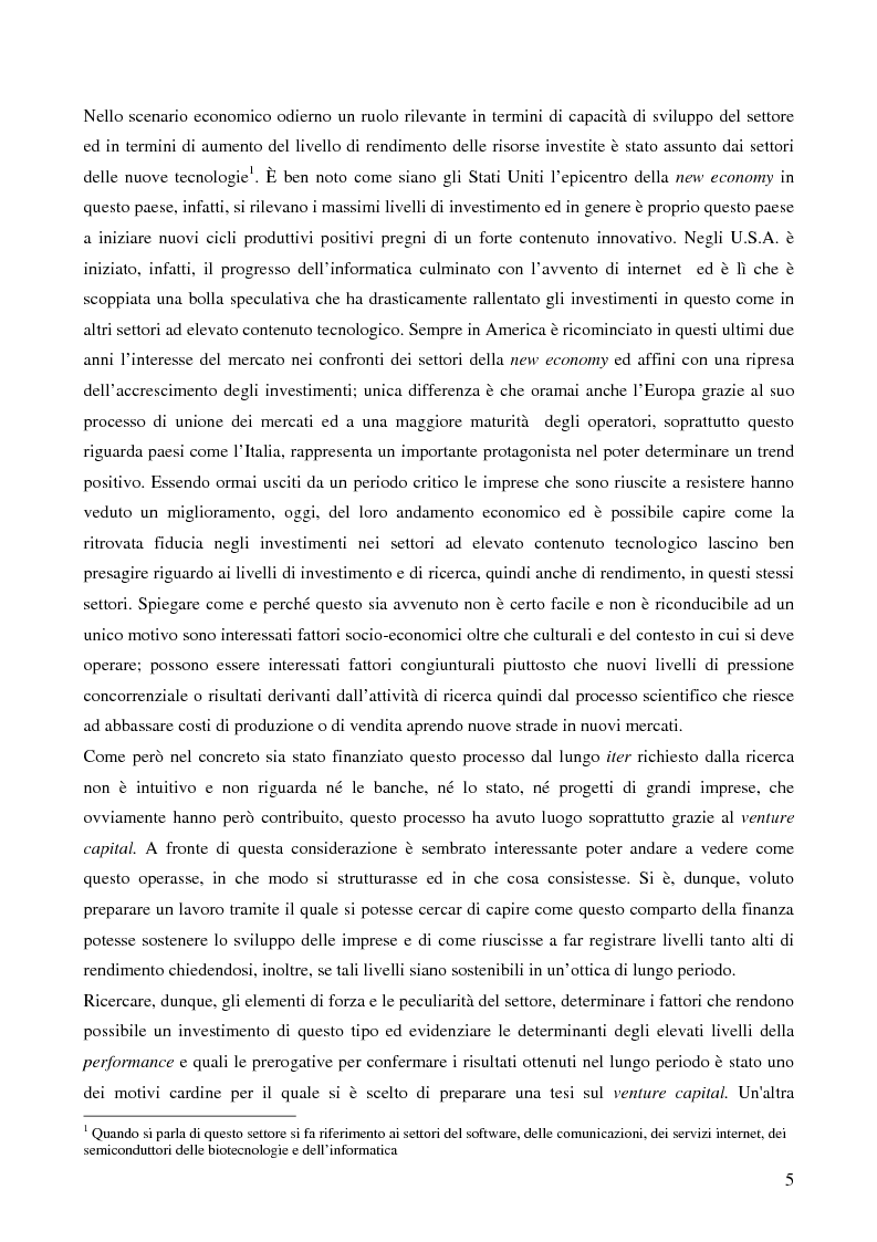 Anteprima della tesi: I fondi di fondi di venture capital e la loro attività di sostegno alle imprese, Pagina 2