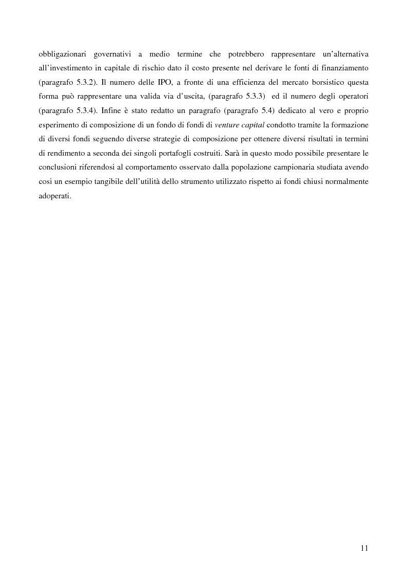 Anteprima della tesi: I fondi di fondi di venture capital e la loro attività di sostegno alle imprese, Pagina 8