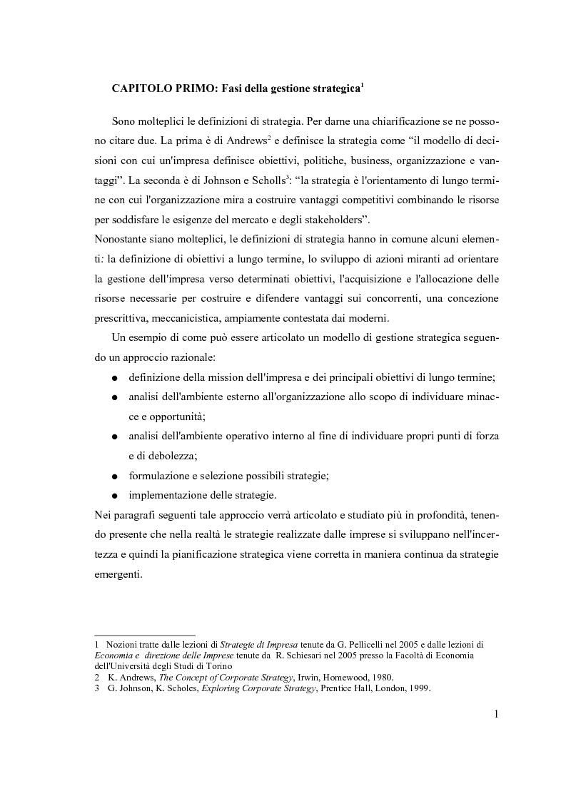 Anteprima della tesi: Constituencies management e gestione strategica: la reputazione d'impresa nel settore farmaceutico, Pagina 3