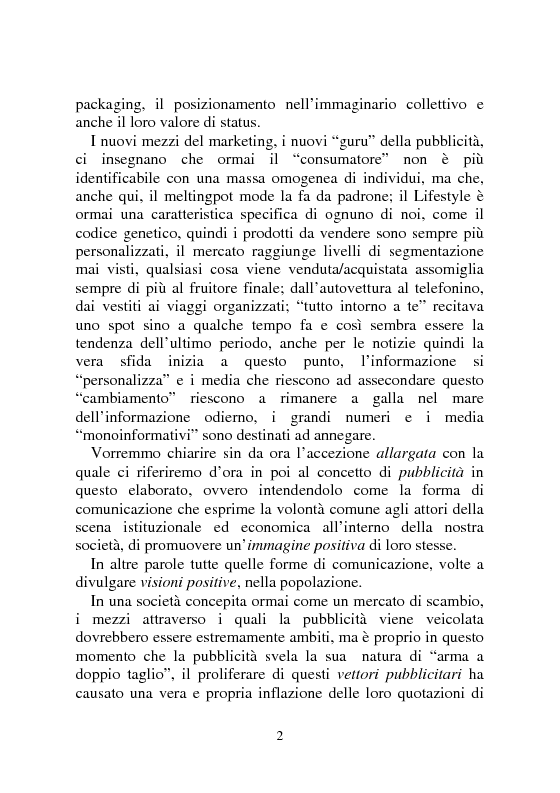 Anteprima della tesi: Notizia Promozionale, la notizia fra obiettivo pubblico e pubblico obiettivo, Pagina 2