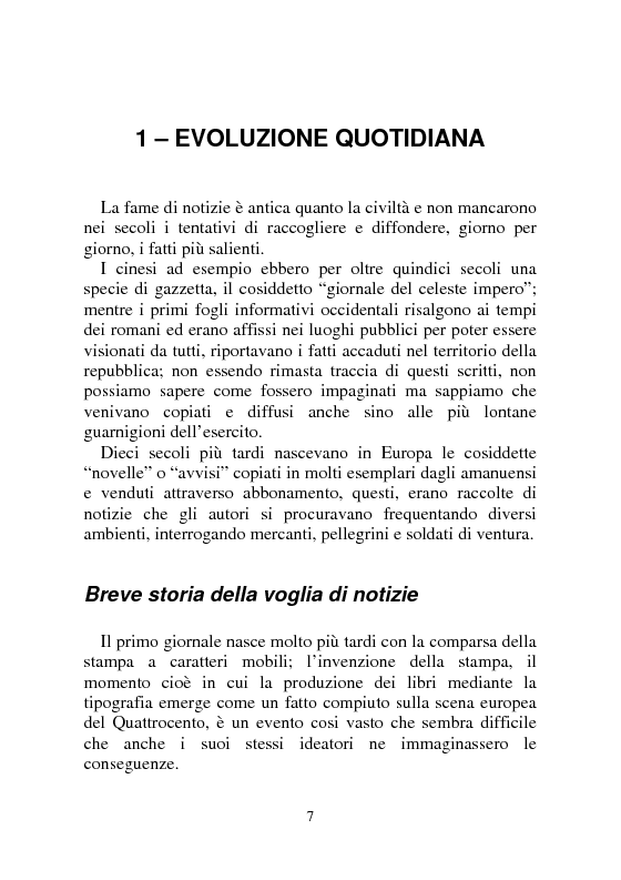 Anteprima della tesi: Notizia Promozionale, la notizia fra obiettivo pubblico e pubblico obiettivo, Pagina 7