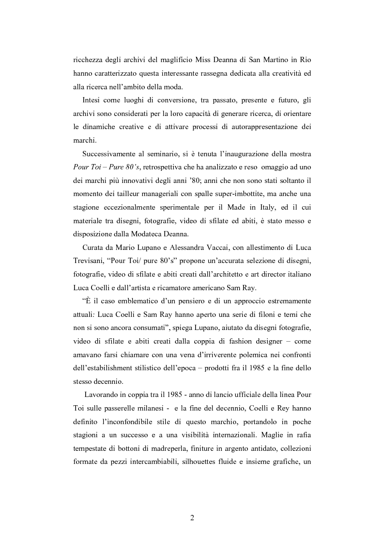 Anteprima della tesi: Maglia e sistema moda. L'esperienza di Miss Deanna Ferretti Veroni, Pagina 2