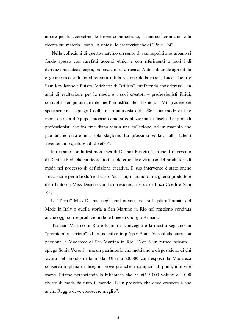 Anteprima della tesi: Maglia e sistema moda. L'esperienza di Miss Deanna Ferretti Veroni, Pagina 3