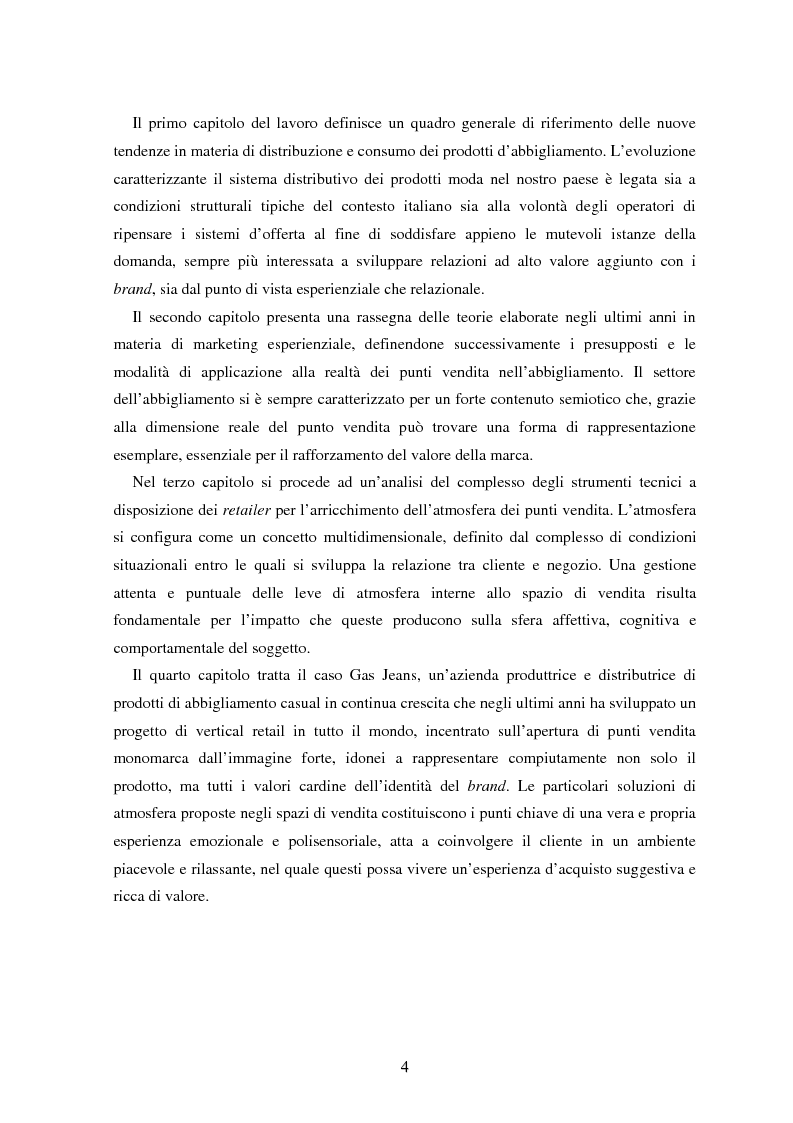 Anteprima della tesi: Marketing esperienziale e punto vendita nell'abbigliamento: aspetti concettuali ed applicativi, Pagina 2