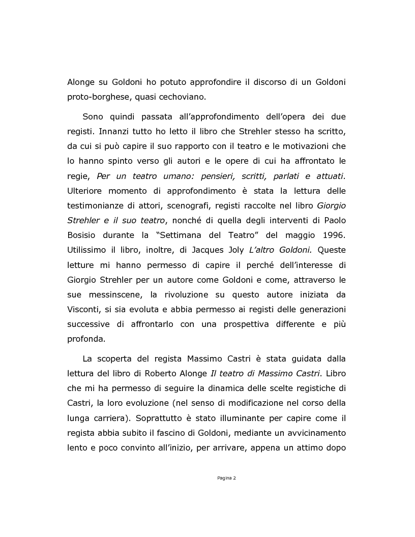 Anteprima della tesi: La Trilogia della Villeggiatura da Strehler a Castri, Pagina 2