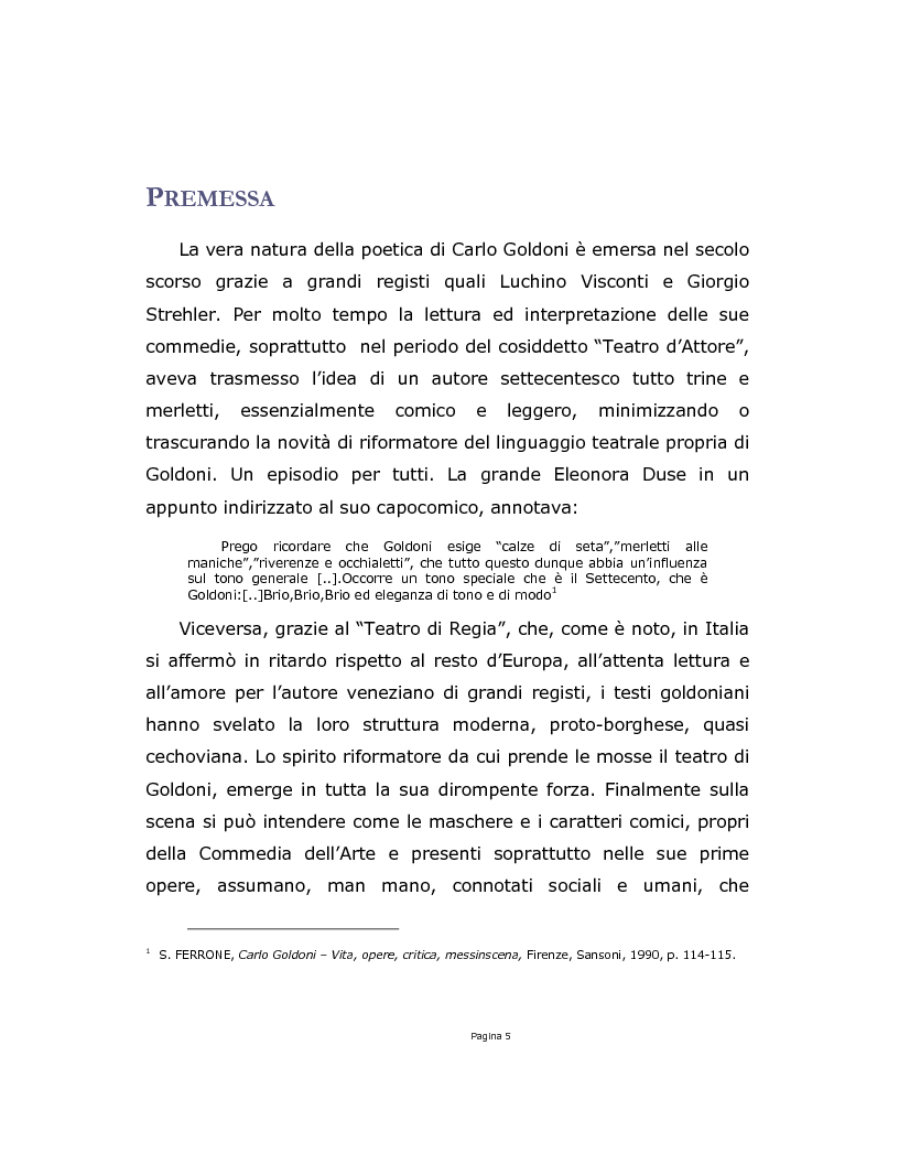 Anteprima della tesi: La Trilogia della Villeggiatura da Strehler a Castri, Pagina 5