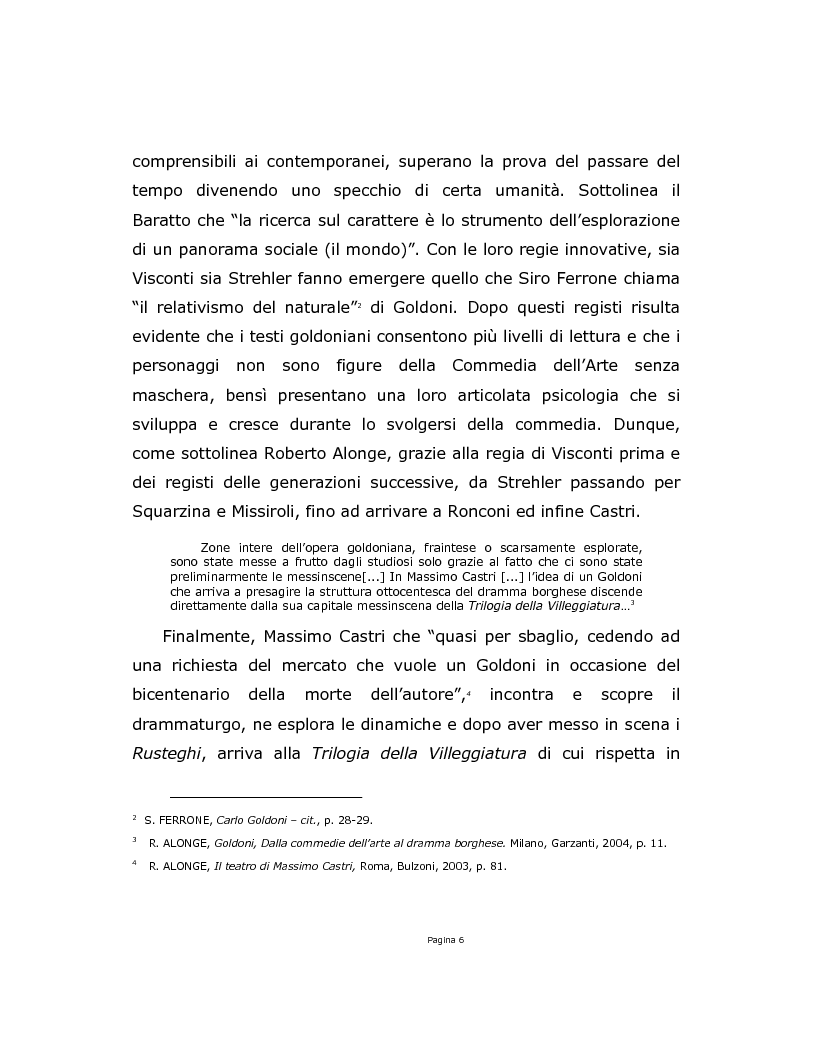 Anteprima della tesi: La Trilogia della Villeggiatura da Strehler a Castri, Pagina 6