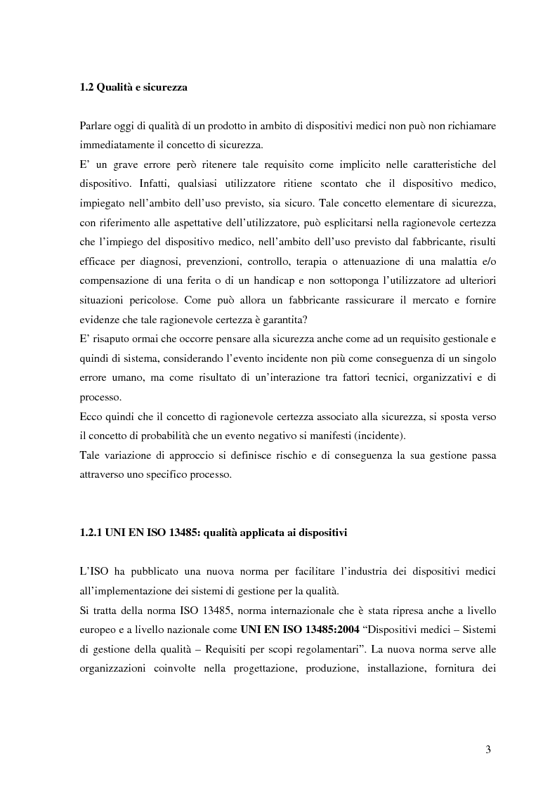 Anteprima della tesi: Dispositivi medici: certificazione, sicurezza e rintracciabilità, Pagina 3