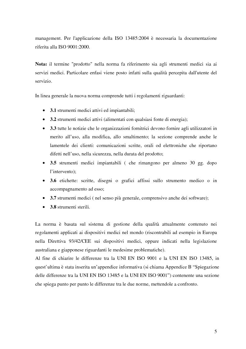 Anteprima della tesi: Dispositivi medici: certificazione, sicurezza e rintracciabilità, Pagina 5